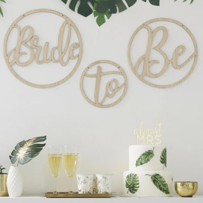 Ginger ray hangdecoratie bride to be 35 cm set van 3 | 10 stuks