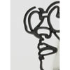 Light living wanddecoratie face zwart 45 cm | 4 stuks