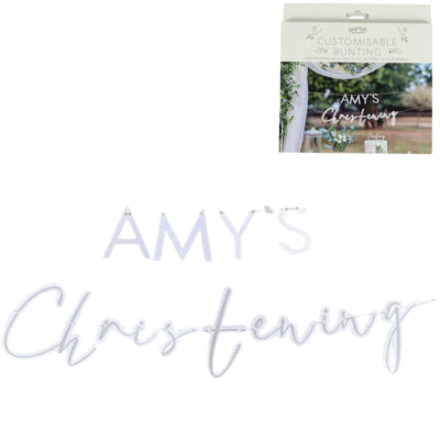 Ginger ray letterslinger christening wit 1,5 m | 20 stuks