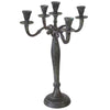 Candeliere classico in alluminio effetto anticato 40 cm | 2 pezzi