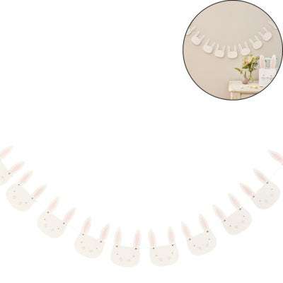 Ginger ray slinger bunny wit roze 2 m | 20 stuks