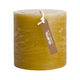 Gusta stompkaars rustiek okergeel 10 x 10 cm | 12 stuks
