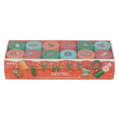 Timbro Natale 4 set assortito da 12 | 48 pezzi