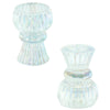 Housevitamin kaarsenhouder duo classic ribb iriserend glas 8 cm | 24 stuks