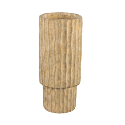 Ptmd macetero mitty alto s marrón 45 cm | 2 piezas