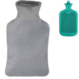 Borsa dell'acqua calda Relaxdays con coperchio grigio turchese 1,5 l | 12 pezzi - afbeelding 1