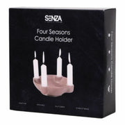 Senza candlestick four seasons ceramic brown 18 cm | 12 pieces - afbeelding 2