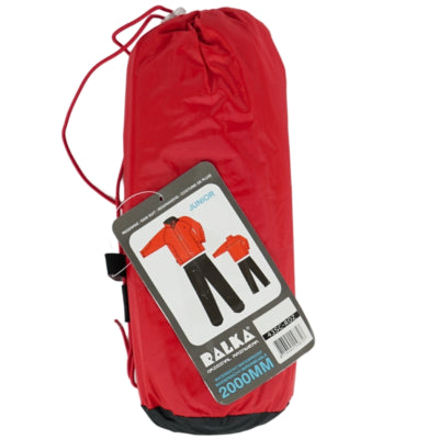 Traje de lluvia Ralka rojo negro talla 116 | 14 piezas