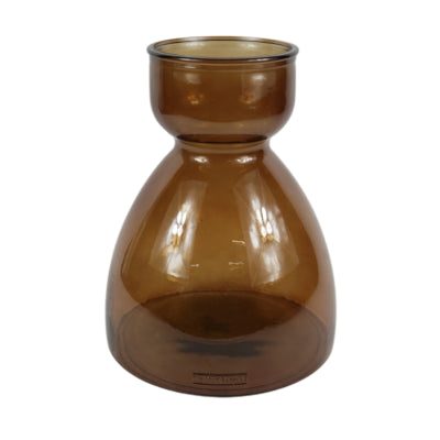 Vaso in vetro riciclato marrone 34 cm | 2 pezzi