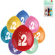 Globos Folat muestras party pop número 2 mezcla de colores 23 cm 8 piezas | 24 piezas