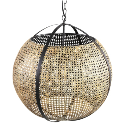 Lampada a sospensione Ptmd bayu nero beige 55 cm | 2 pezzi