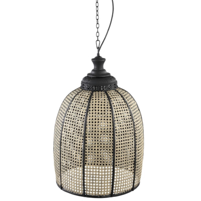 Lampada a sospensione Ptmd bayu nero beige 60 cm | 2 pezzi