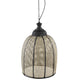 Lampada a sospensione Ptmd bayu nero beige 60 cm | 2 pezzi