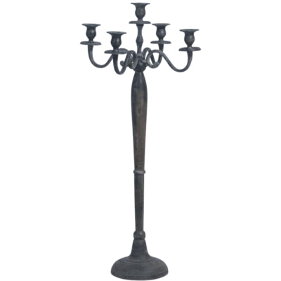 Candeliere classico in alluminio aspetto anticato 78 cm | 4 pezzi