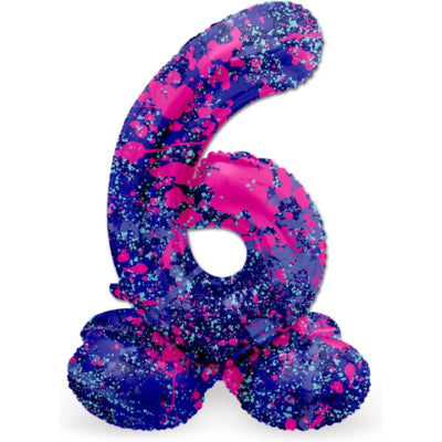 Globo foil folat de pie 6 salpicaduras de pintura 41 cm | 20 piezas