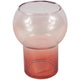 Vaso osha in vetro rosso arancio 16 cm | 24 pezzi