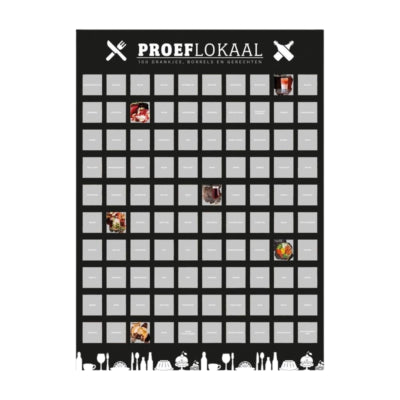 Poster da grattare Senza 100 piatti 80 cm | 12 pezzi