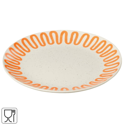 Piatto curva J-line arancione 22 cm | 12 pezzi