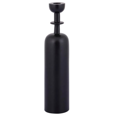 Ptmd candelabro yanou con aro l aluminio negro 32 cm | 4 piezas