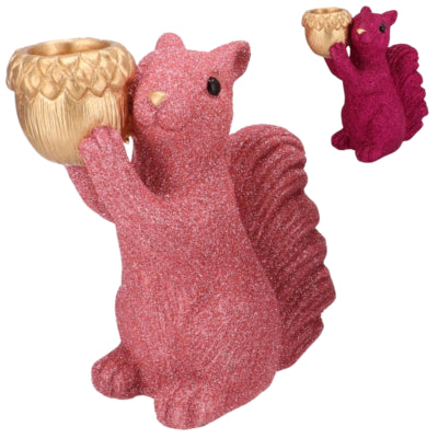 Daan ciotola in legno curvato jingle scoiattolo in piedi rosa 21 cm 2 assortiti | 6 pezzi
