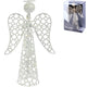 Kerst engel sparkle led op batterij wit 30 cm | 12 stuks
