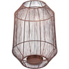 Ptmd windlicht justy l koperkleurig 38 cm | 2 stuks