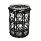 Portacandela Gusta l rattan nero 15,5 cm | 6 pezzi