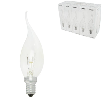 Lampadina candela trasparente e14 230v 15w | 100 pezzi