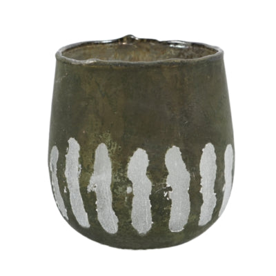 Ptmd theelichthouder limaa s groen 10 cm | 6 stuks