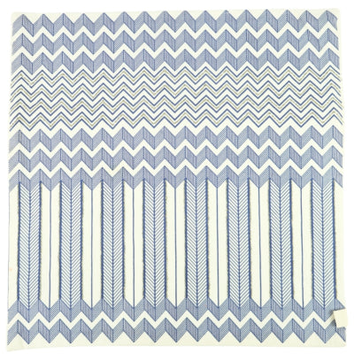 Funda de cojín de comercio justo azul gráfico 45 x 45 cm | 12 piezas