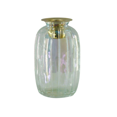 Bottiglia portacandele Housevitamin arcobaleno color oro 11,5 cm | 12 pezzi