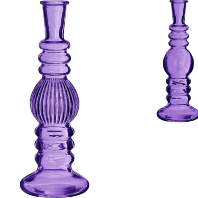 Florero portavelas Florence violeta 23 cm 2 surtidos | 24 piezas