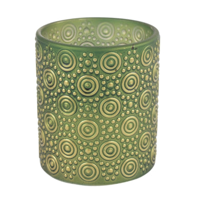 Portavelas Countryfield hailey m verde 10 cm | 24 piezas
