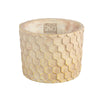 Ptmd Vaso da fiori colonnino a nido d'ape crema m 14 cm | 8 pezzi