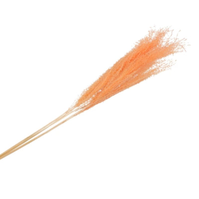 Daan rama artificial de madera curvada hierba plateada seca melocotón xl naranja 100 cm | 10 piezas
