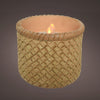 Solar led kaars met vlameffect bruin 10 x 8 cm | 12 stuks