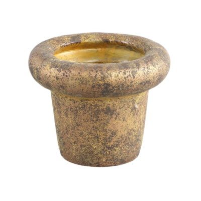 Macetero ptmd relandi s dorado 20 cm | 6 piezas
