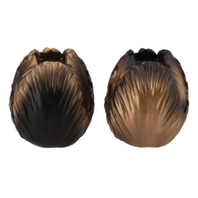 Jarrón Daan madera curvada Toulon oro negro 10 cm 2 surtidos | 12 piezas