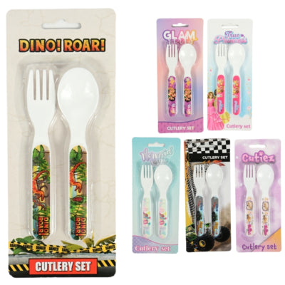 License set posate cucchiaio e forchetta 14 cm 6 assortiti | 24 pezzi