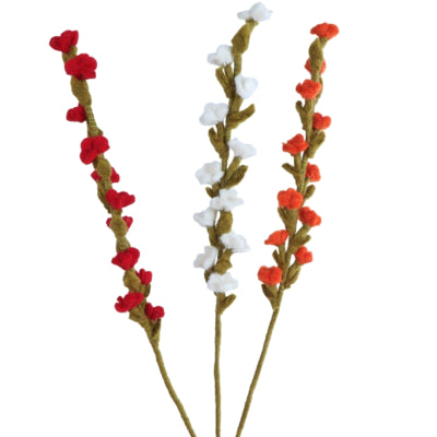 Fiore artificiale in feltro 43 cm 3 assortiti | 24 pezzi