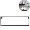 Appendiabiti da parete in legno metallo nero 50 cm | 6 pezzi