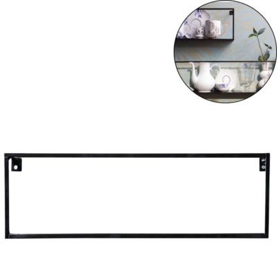 Appendiabiti da parete in legno metallo nero 50 cm | 6 pezzi