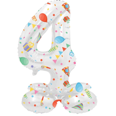 Folat foil balloon standing 4 joyful party 41 cm | 20 pieces