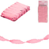Ghirlanda Folat Twist di carta crespa rosa 6 metri | 24 pezzi