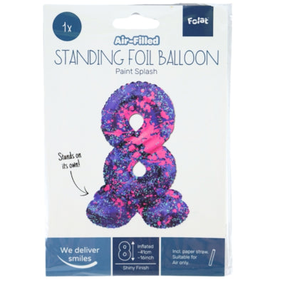 Globo de lámina Folat de pie 9 salpicaduras de pintura 41 cm | 20 piezas