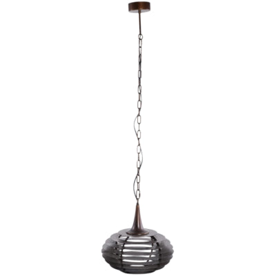 Ptmd lámpara colgante norris metal color cobre 40,5 cm | 2 piezas