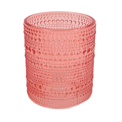Portacandela Mimizan in vetro arancione 10 cm | 12 pezzi