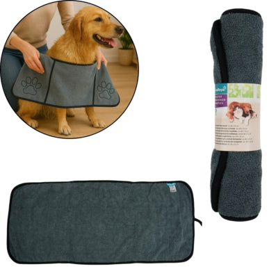 Asciugamano per animali Zooroyal grigio blu 80 x 35 cm | 8 pezzi