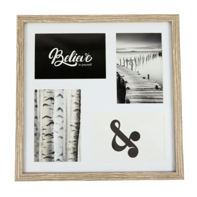 Fotolijst 4 passe-partout eiken 10 x 15 cm | 6 stuks