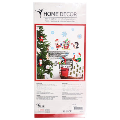 Muurstickers kerstman 35 x 18 cm | 24 stuks